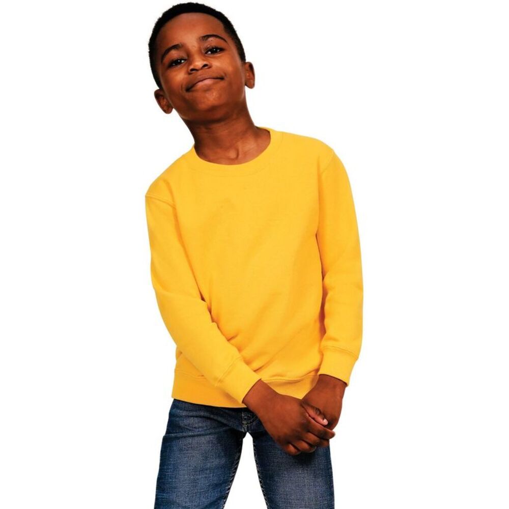 Casual Classics Childrens/Kids Blended Ringspun Cotton Sweatshirt / Yellow